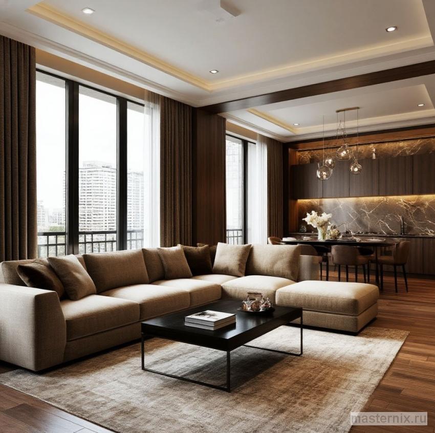 Интерьер квартиры бизнес-класса: отделка, планировка