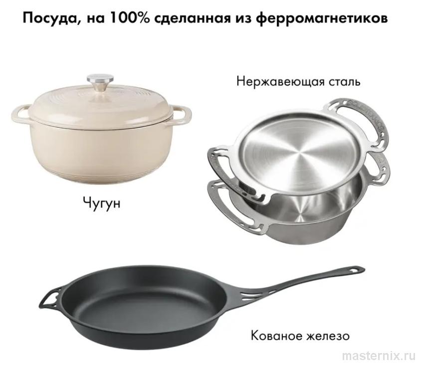 посуда, которая 100% сделана из ферромагнетиков