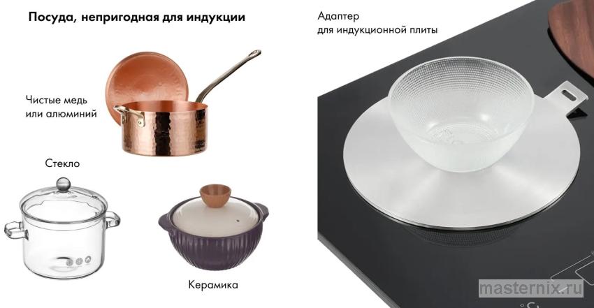 Посуда не пригодная для индукции