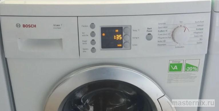 Стиральная машина BOSCH maxx 7 vario perfect при выборе программы на дисплее высвечивается мигающий "ключ"