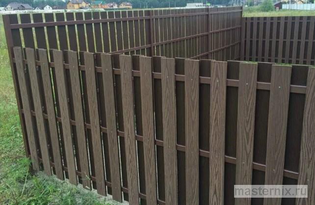 Забор из ДПК: секции, столбы, монтаж
