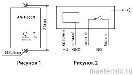 Приемник ДУ ALUTECH AR 1 500N Инструкция