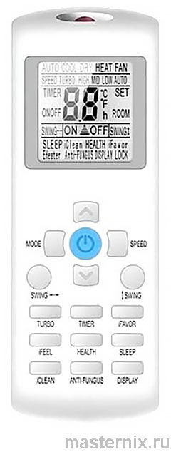 AUX YKR-P/002E split system remote control user manual