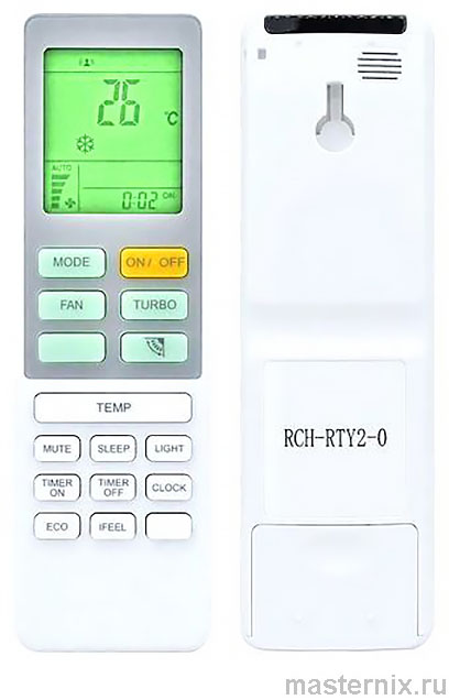 Ballu RCH-RTY2-0 Split-System Remote Control Manual