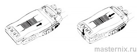 Рация Baofeng BF-888s установка батареи