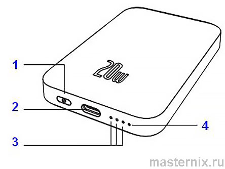 Power Bank Baseus 20W Инструкция