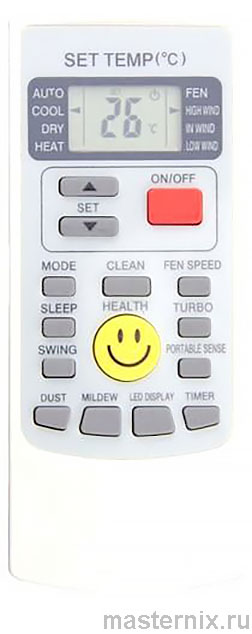 Centek YKR-H/009E split-system remote control user manual