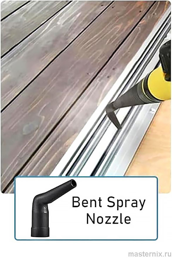 Изогнутая насадка для уборки в труднодоступных местах