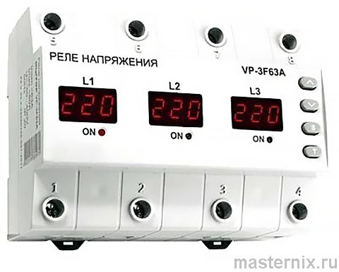 Реле напряжения DigiTOP VP-3F63A Инструкция