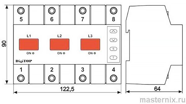 Реле напряжения DigiTOP VP-3F63A Инструкция