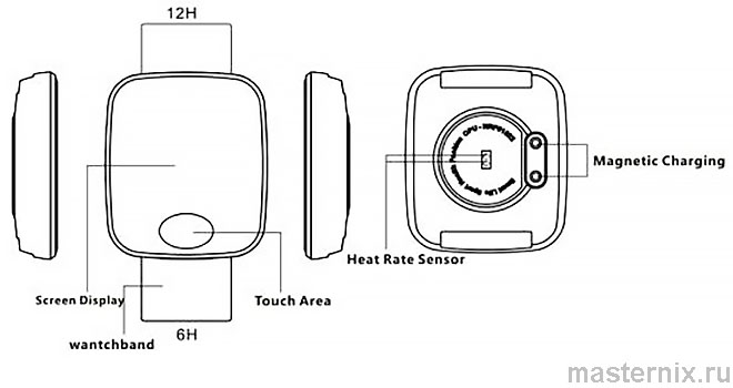 HeartRate V6 Smart Watch