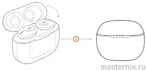 Выключение наушников JBL TUNE 120 TWS Инструкция