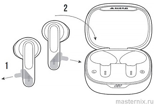 TWS-наушники JBL WAVE FLEX Инструкция