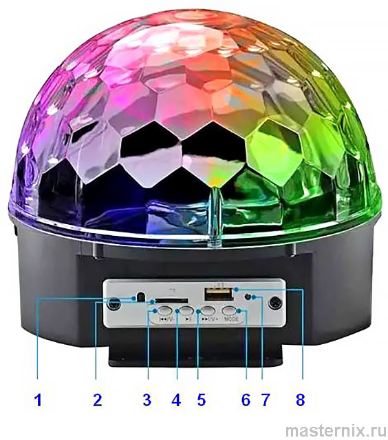 Инструкция Диско-шар Led Crystal Magic Ball Light