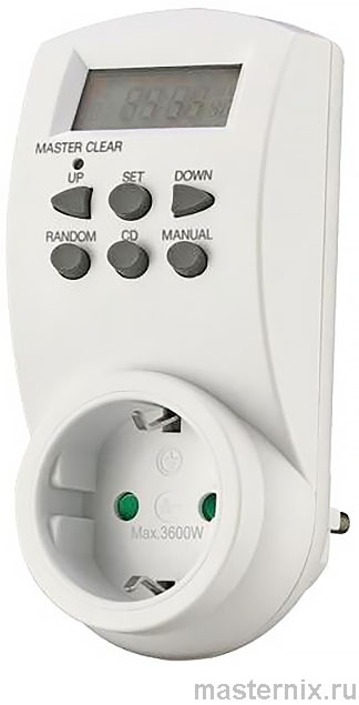 Электронный таймер Lexman 3600 Вт Инструкция