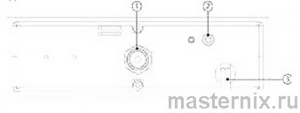 Задняя панель MegaJet MJ-300 с разъёмами питания, антенны и внешнего динамика