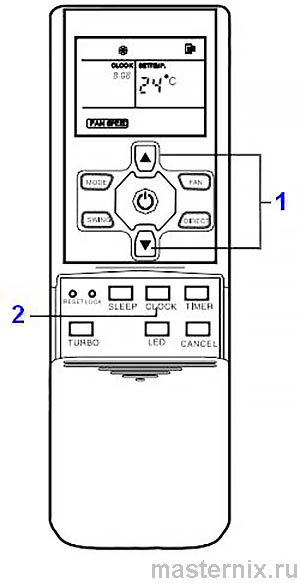 Настройка текущего времени на пульте