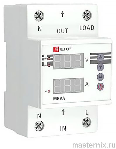 Реле напряжения MRVA EKF PROxima 63A Инструкция