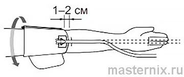 Инструкция OMRON M2 Basic Наложите манжету