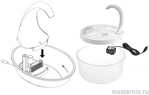 Поилка для кошек Swan Pet Fountain 2л USB Инструкция