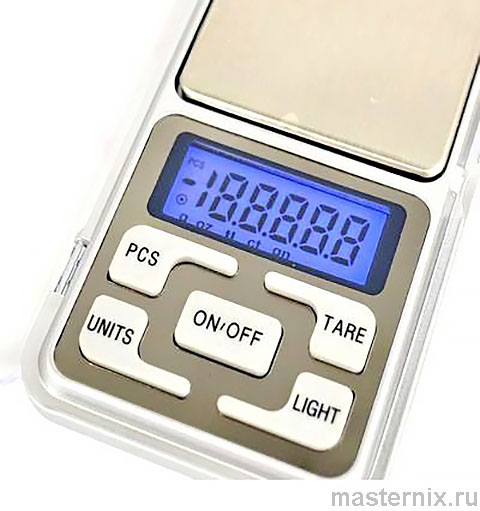 Установка батареек в весы Pocket Scale