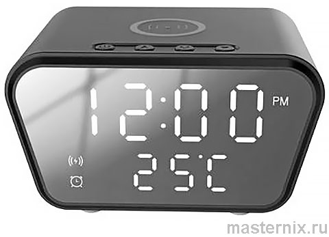 Настольные часы Portobello Tempo с беспроводной зарядкой на рабочем столе