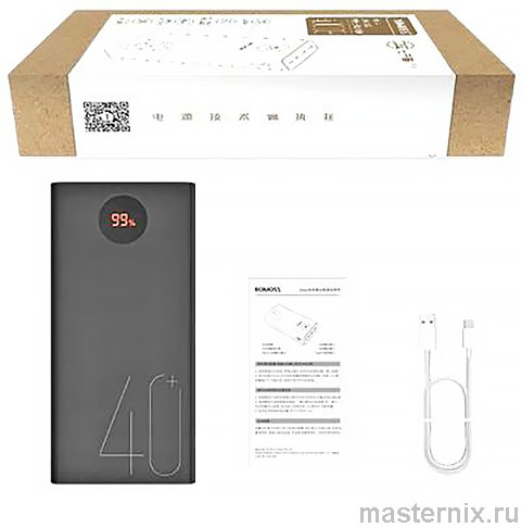 Инструкция Пауэрбанк ROMOSS Sense PEA40 40000mAh
