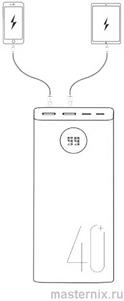 Инструкция Пауэрбанк ROMOSS Sense PEA40 40000mAh
