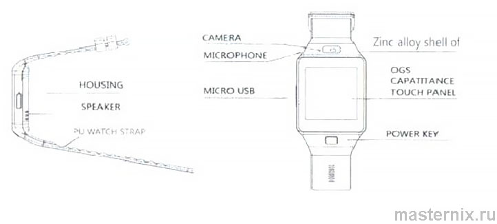 Внешний вид DZ09 Smart Watch. Инструкция