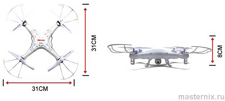 Технические характеристики квадрокоптера SYMA X5C