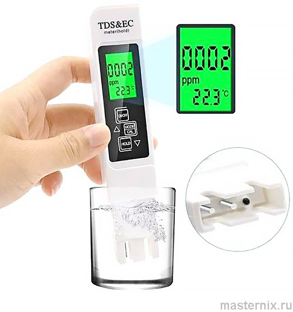 TDS EC Meter (HOLD) Инструкция