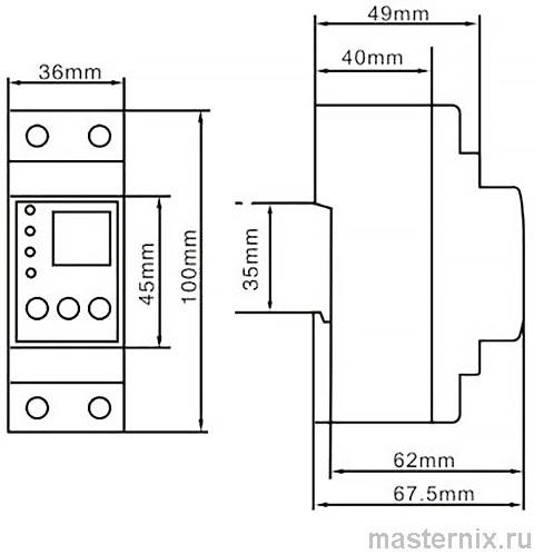 Реле напряжения TOMZN DDS238-VAP Инструкция