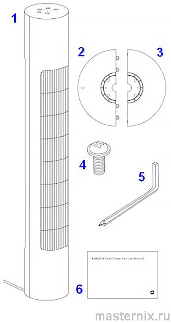 Инструкция вентилятор Xiaomi Mijia Tower Fan 2