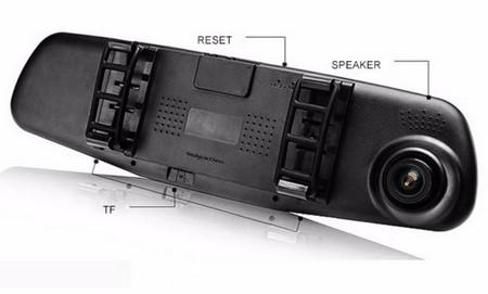 Автомобильный видеорегистратор зеркало Vehicle Blackbox DVR RM-16D с камерой заднего вида.