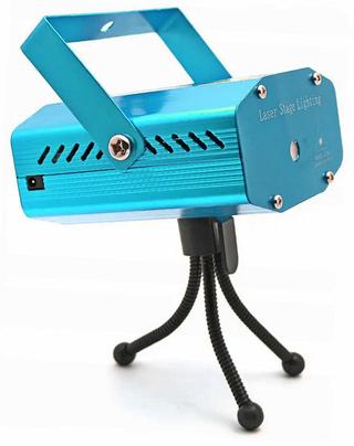 Портативный лазерный проектор с эффектом светомузыки Mini laser stage lighting NG-09 Holographic laser Star Projector
