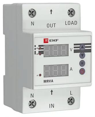Реле напряжения и тока с дисплеем MRVA 63A EKF PROxima.