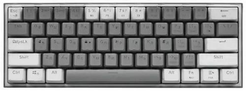 RED DRAGON Fizz K617 RGB USB Mini Механическая игровая проводная клавиатура 61 клавиша, съемный кабель