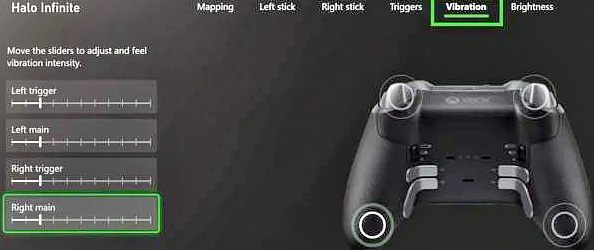 Как настроить вибрацию геймпада XBOX Wireless Controller?