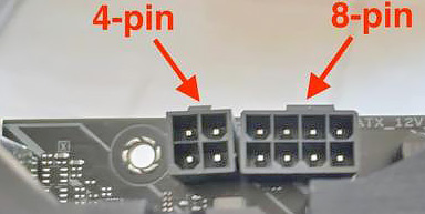 Разъем питания процессора ATX 8-pin и 4-pin — что это и в чем отличия?