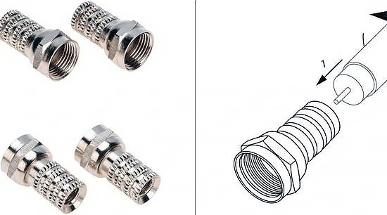 Антенные кабели TV-TV, TV-F и F-F - отличия и для чего нужны