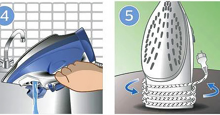 Нужно ли выливать воду из резервуара утюга после глажки?