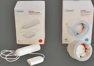 Обзор умной розетки Rubetek RE-3301 с датчиком протечки воды Rubetek RS-3220