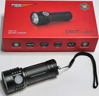 Обзор фонаря Яркий луч ENOT L-3400