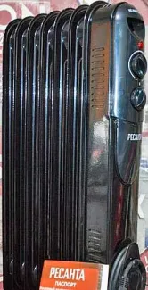 Обзор масляного обогревателя Ресанта ОМПТ-7НЧ в черном цвете: тепло и уют в холодную погоду