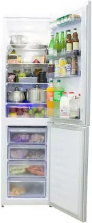 Обзор холодильника BEKO CNKDN6335E20W. Узкий, но вместительный