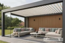 Биоклиматическая пергола с поворотными ламелями
