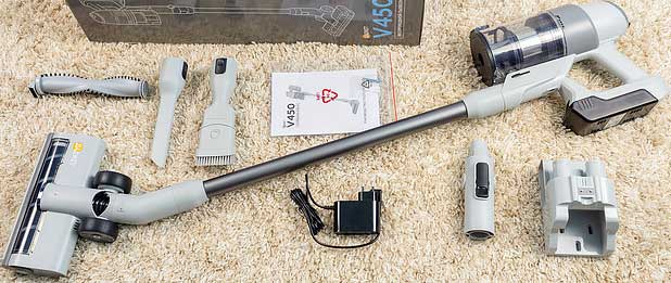 Обзор вертикального беспроводного пылесоса Даджет V450