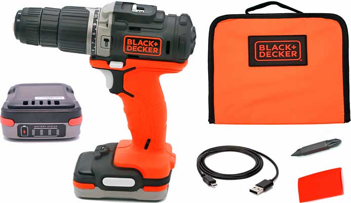 Дрель Black&amp|Decker BDCHD12S1-XJ - ультра-компактный ударный шуруповёрт