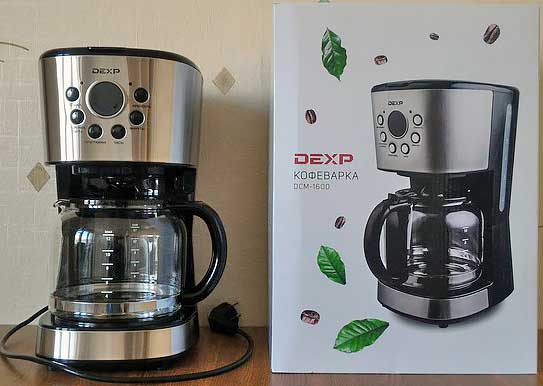 Обзор капельной кофеварки DEXP DCM-1600