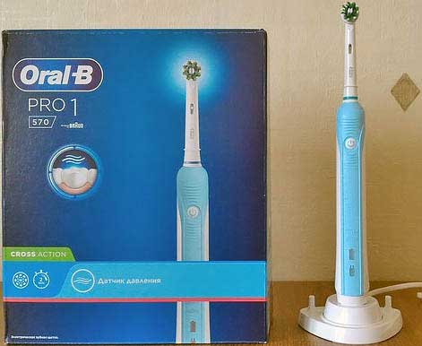 Обзор зубной щетки Braun Oral-B Pro1 570/D16.524U CrossAction